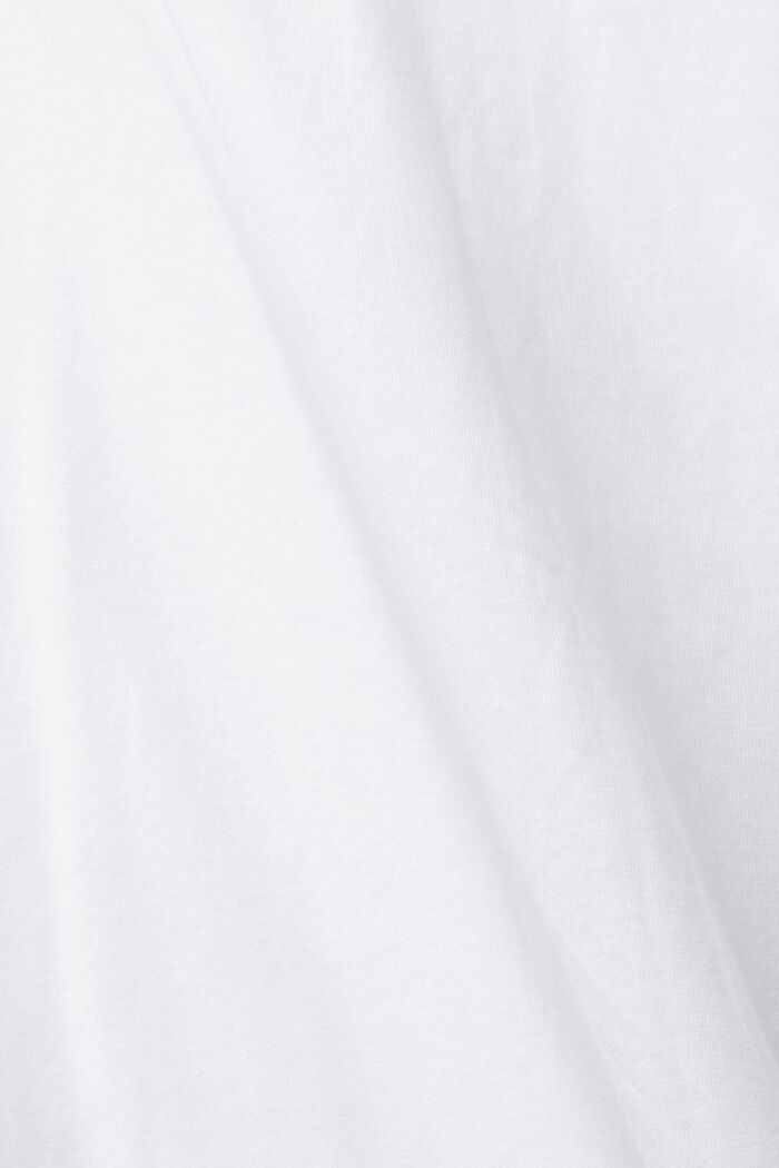 T-shirt i bomuld med print på fronten, WHITE, detail image number 4