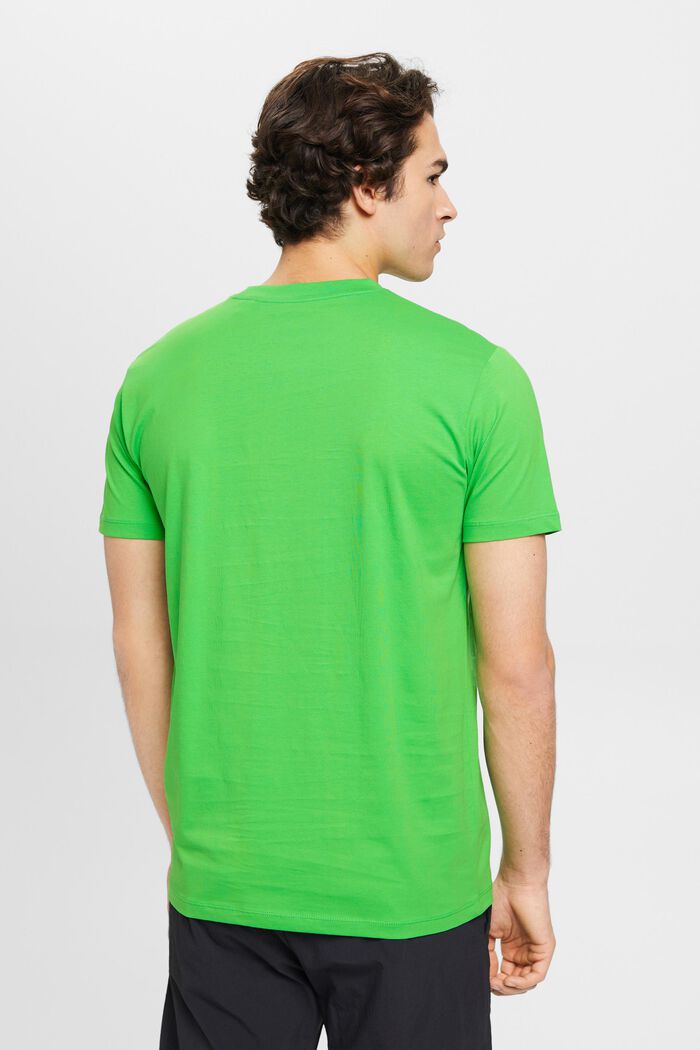Jersey-T-shirt med rund hals, GREEN, detail image number 3