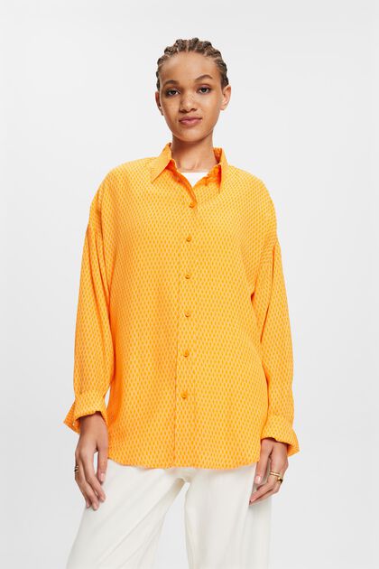 Button down-skjorte med print