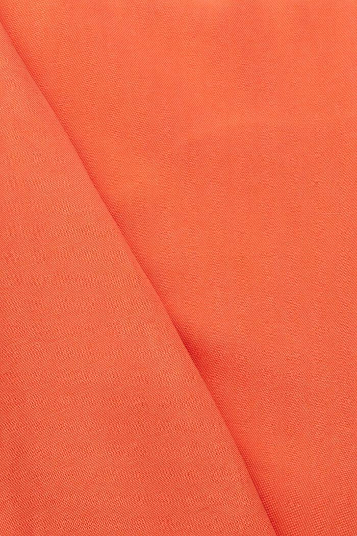 Enkeltradet blazer med hør, ORANGE RED, detail image number 5