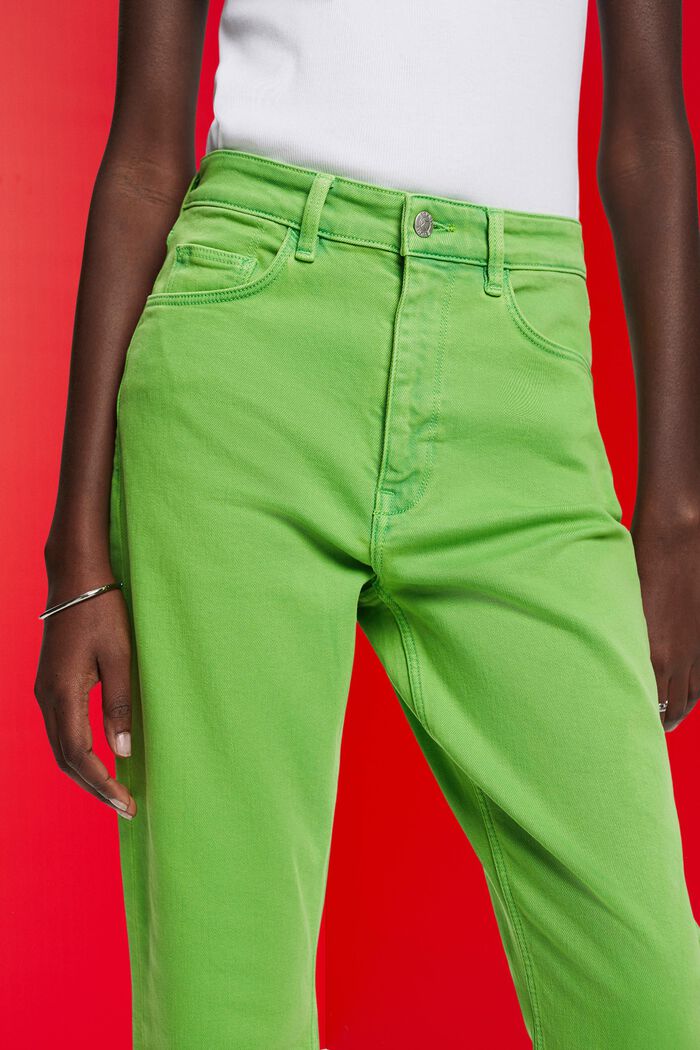 Cropped bukser med rå kant forneden, GREEN, detail image number 2