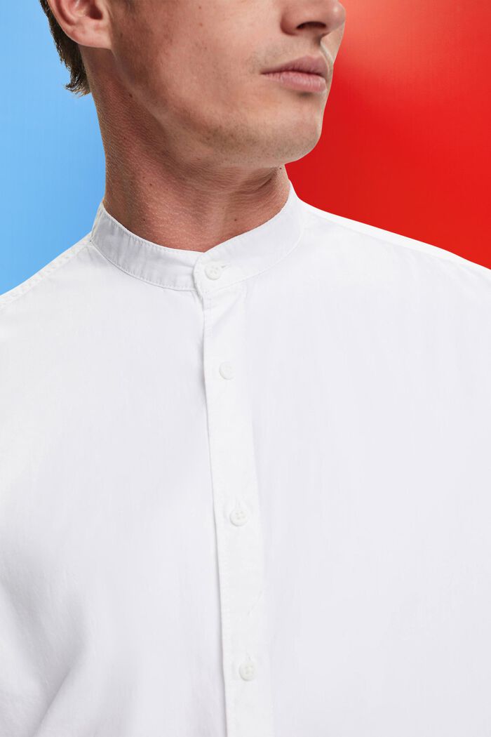 Skjorte med båndkrave, WHITE, detail image number 2