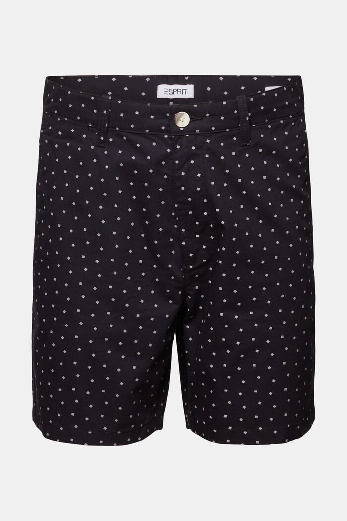 Chino-shorts med tryk, BLACK, detail image number 6