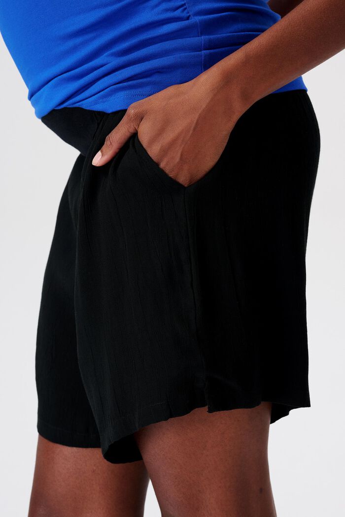 MATERNITY shorts med lav støttelinning, DEEP BLACK, detail image number 1