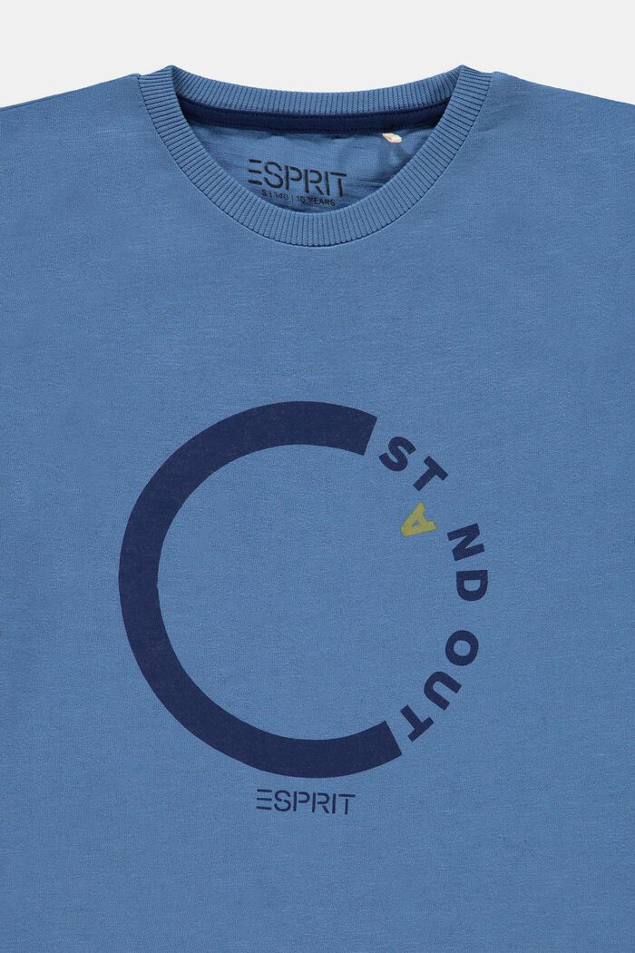 T-shirt med print, 100% bomuld, LIGHT BLUE, detail image number 2
