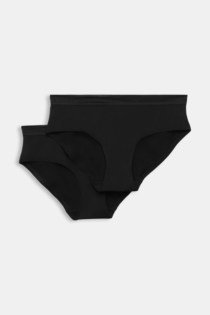 2-pak hipster shorts i mikrofiber med logo, BLACK, detail image number 4