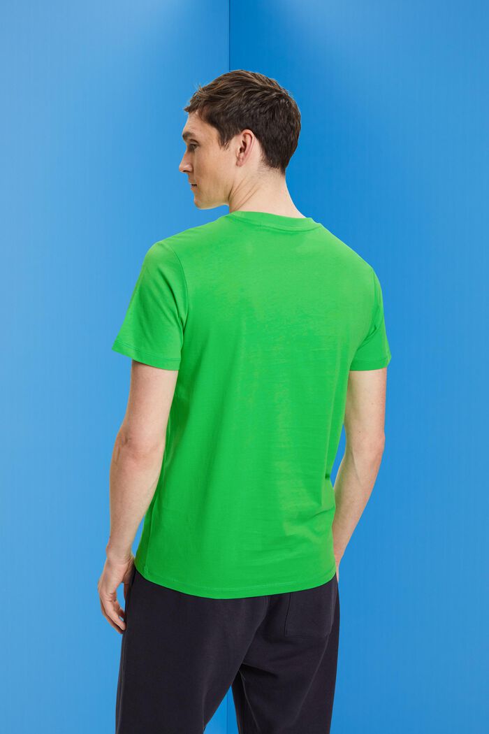 Jersey-T-shirt med rund hals, GREEN, detail image number 3