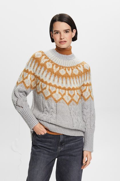 Fair Isle-sweater i uldmiks