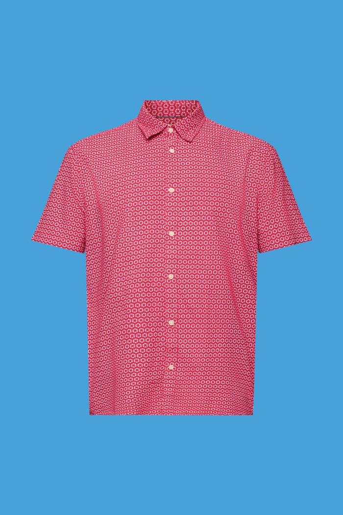 Skjorte i hørmiks med print, DARK PINK, detail image number 5