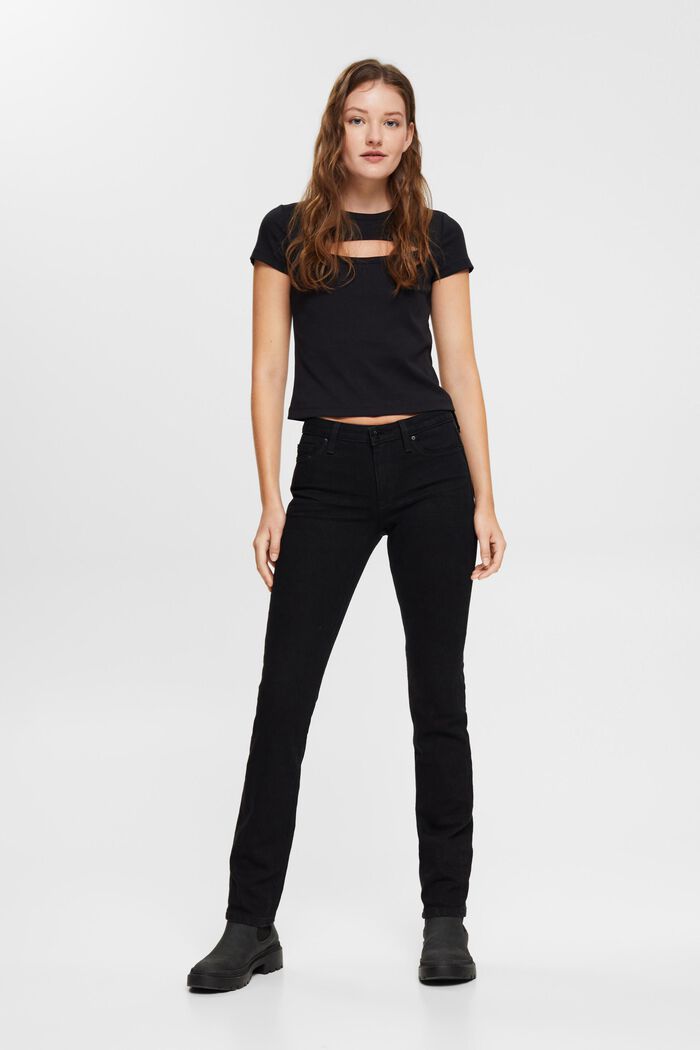 Jeans med vide ben, BLACK RINSE, detail image number 5