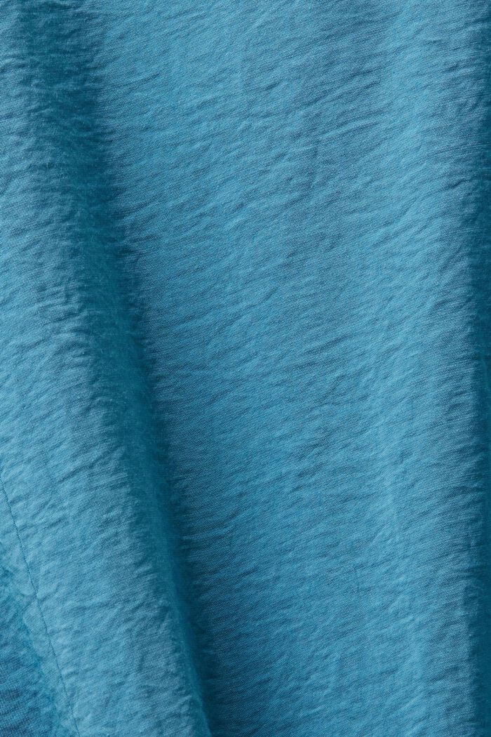 Krøllet bluse, DARK TURQUOISE, detail image number 5