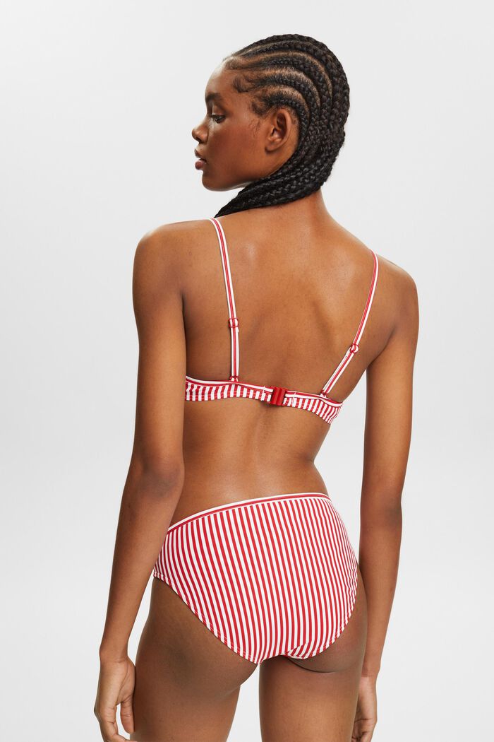 Stribet bøjle-bikinitop med polstring, DARK RED, detail image number 3