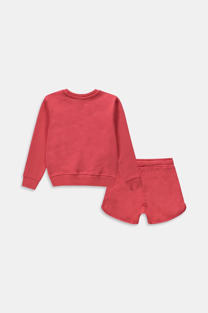 Sæt: sweatshirt og shorts, ORANGE RED, detail image number 1