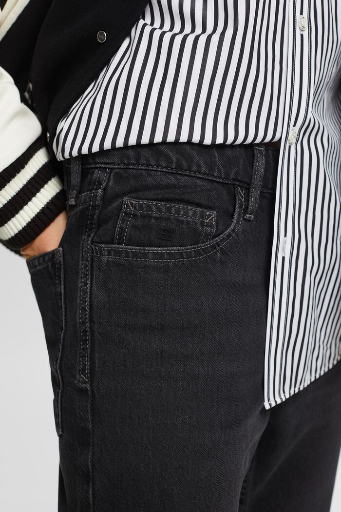 Bootcut-jeans med mellemhøj talje, BLACK DARK WASHED, detail image number 4
