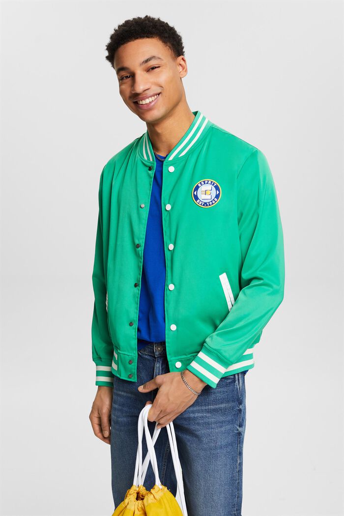 Varsity-jakke med logo, GREEN, detail image number 5