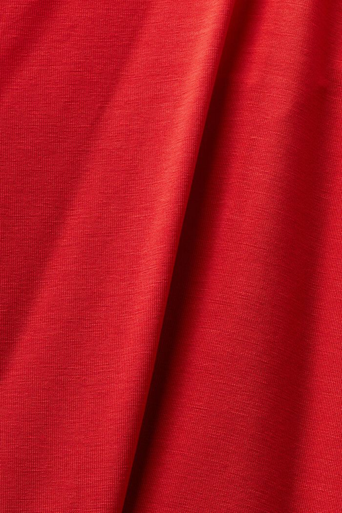 One shoulder-top i jersey, DARK RED, detail image number 4