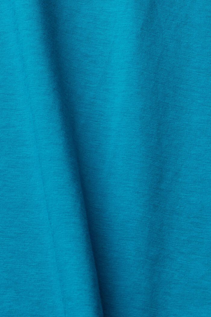 Top med lange ærmer og rullekrave, TEAL BLUE, detail image number 1