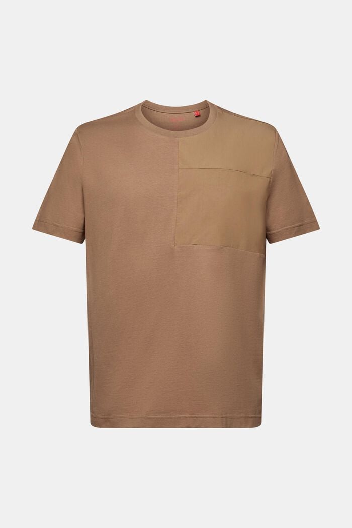 Jersey-T-shirt med brystlomme, BARK, detail image number 5