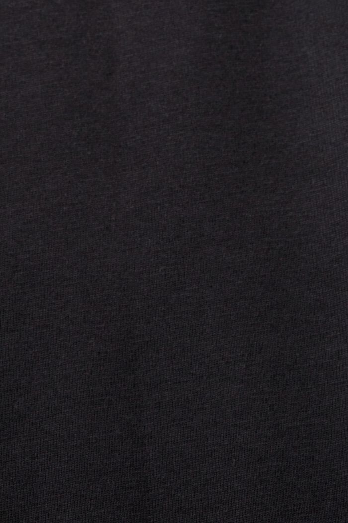 T-shirt i økologisk bomuld med print, BLACK, detail image number 5