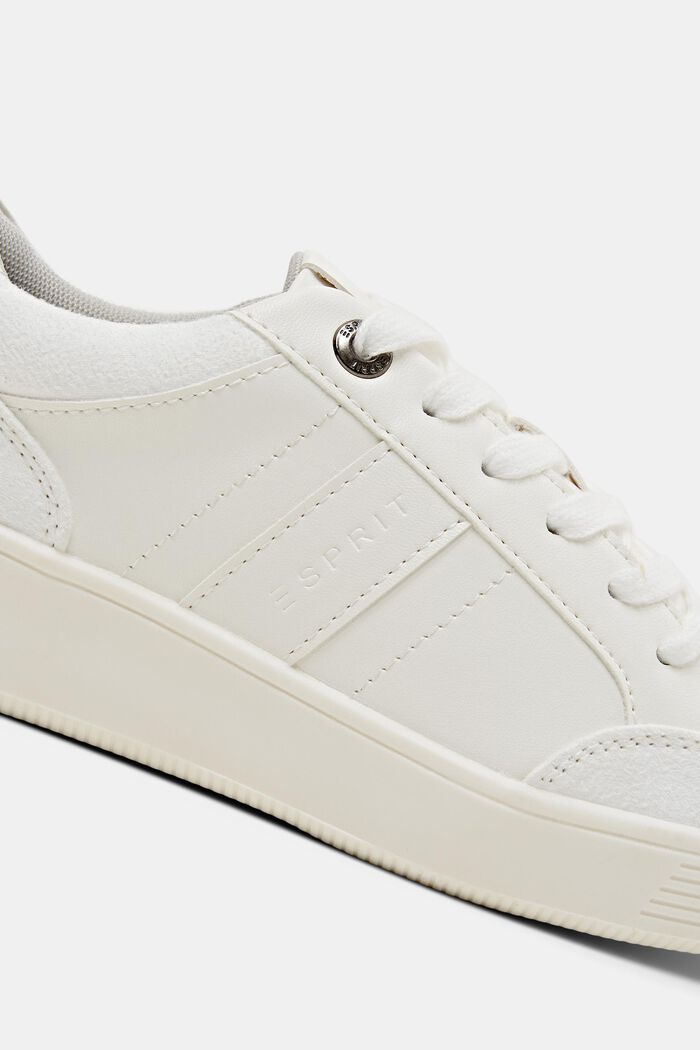 Sneakers i læderlook, WHITE, detail image number 3