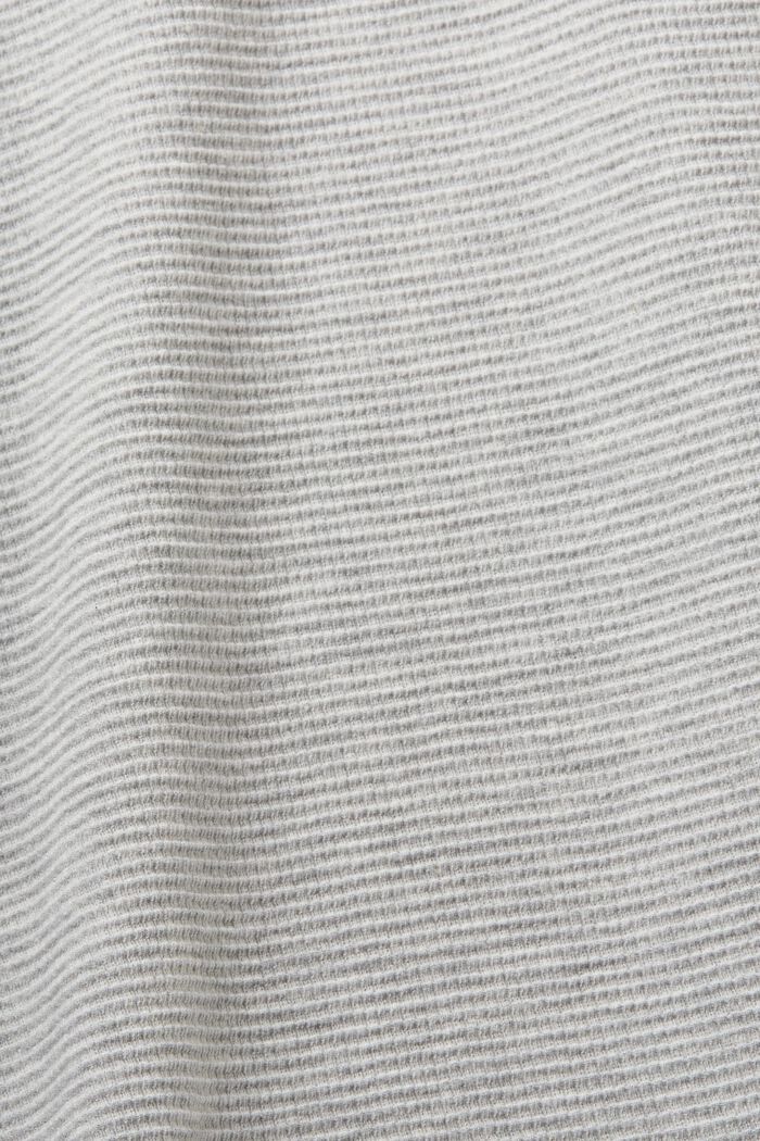 Tekstureret jersey-T-shirt, LIGHT GREY, detail image number 6
