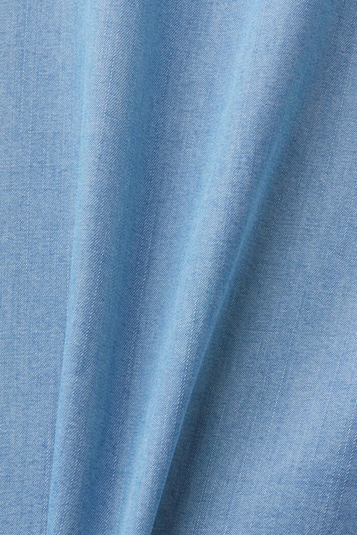 Stumpede culottebukser med vide ben, BLUE LIGHT WASHED, detail image number 6