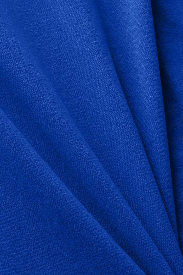 Langærmet top i bomuld, BRIGHT BLUE, detail image number 4