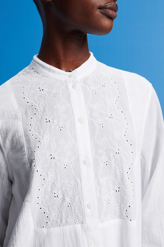 Broderet skjortekjole, WHITE, detail image number 2