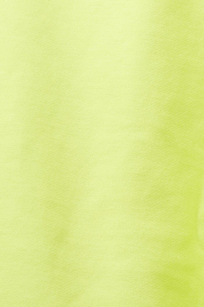 Unisex sweatshirt i bomuldsfleece med logo, BRIGHT YELLOW, detail image number 7