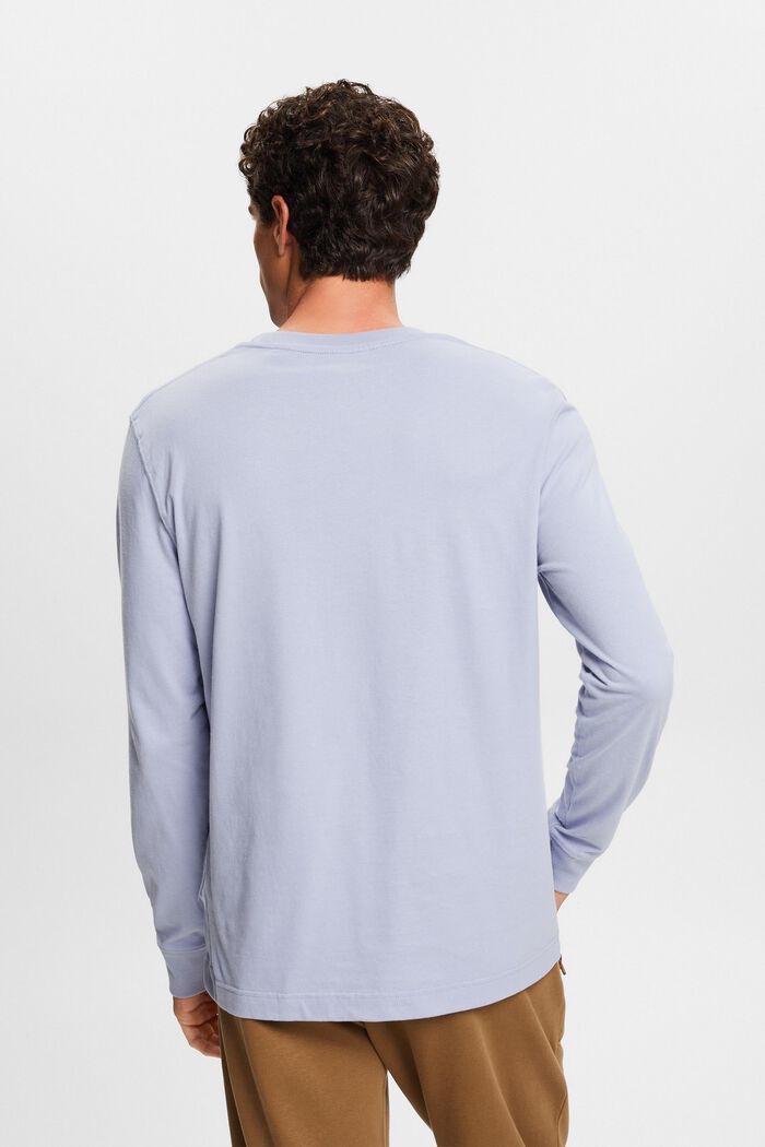 Langærmet T-shirt med rund hals, LIGHT BLUE LAVENDER, detail image number 4