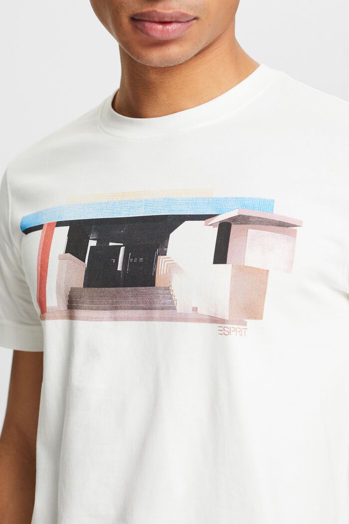 T-shirt med grafisk print, OFF WHITE, detail image number 3