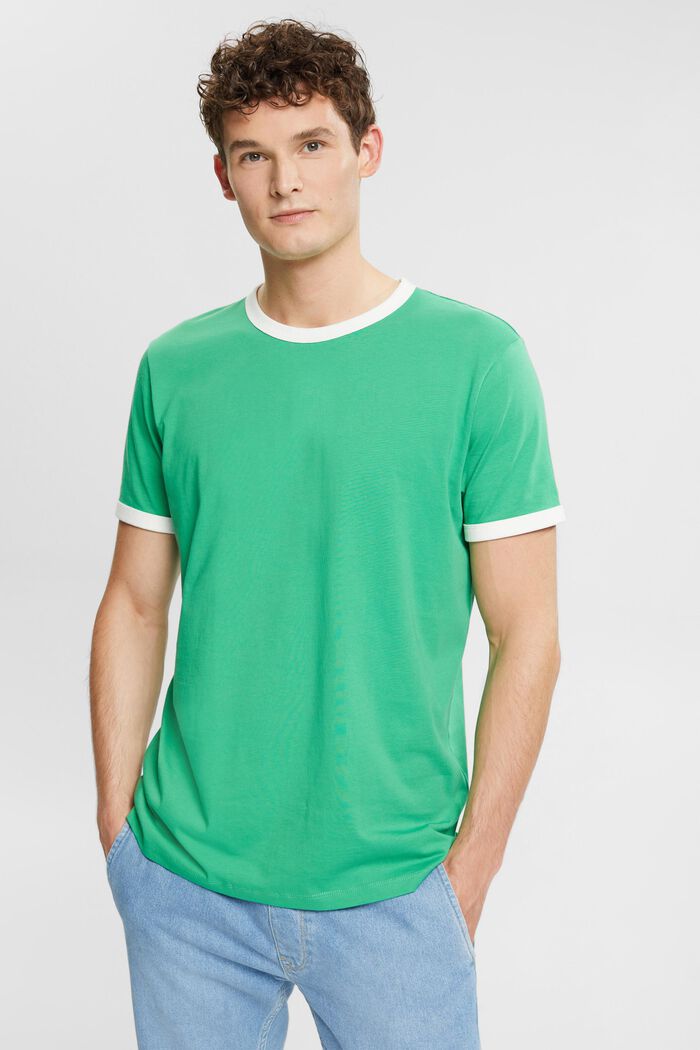 T-shirt af jersey, GREEN, detail image number 0