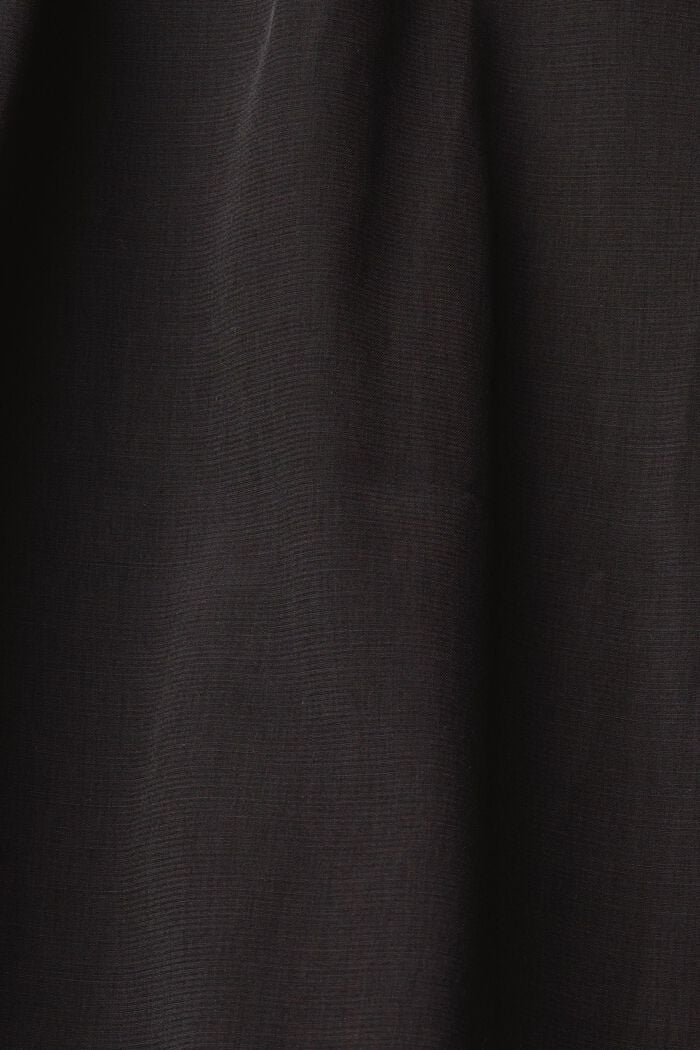 Bluse med nøglehulsudskæring, LENZING™ ECOVERO™, BLACK, detail image number 4