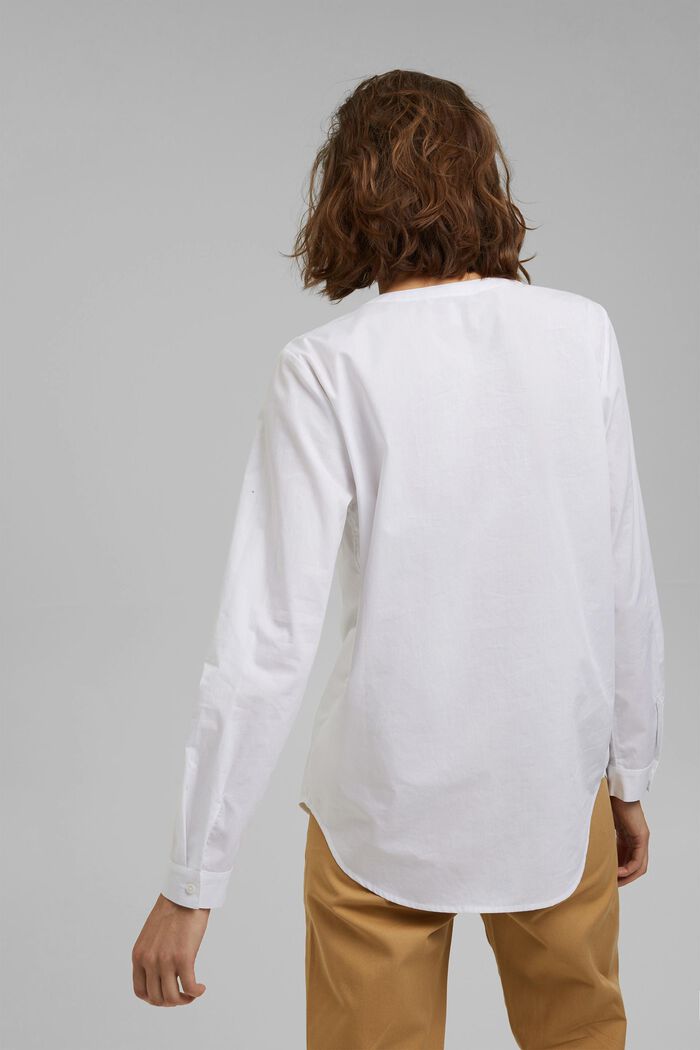 Bluse af 100% økobomuld, WHITE, detail image number 3