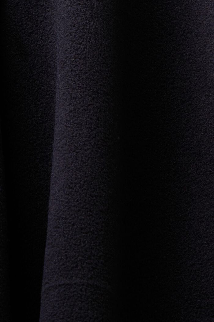 Fleece-sweatshirt med hætte, BLACK, detail image number 5