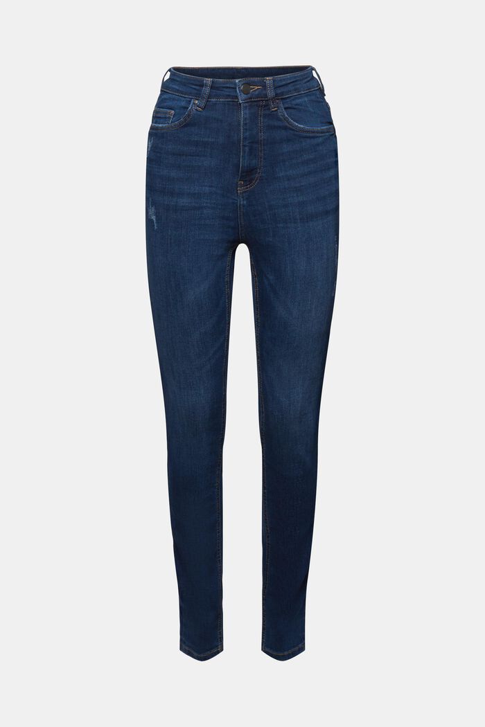Superstretch-jeans, økologisk bomuld, BLUE LIGHT WASHED, detail image number 6