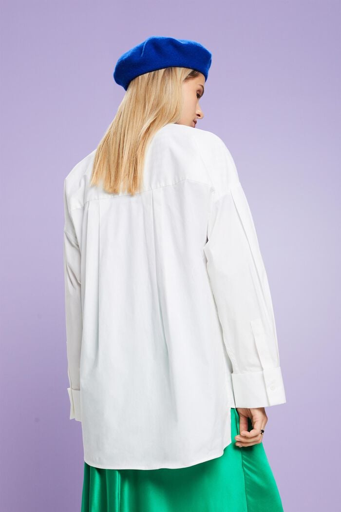 Oversized skjortebluse, WHITE, detail image number 3