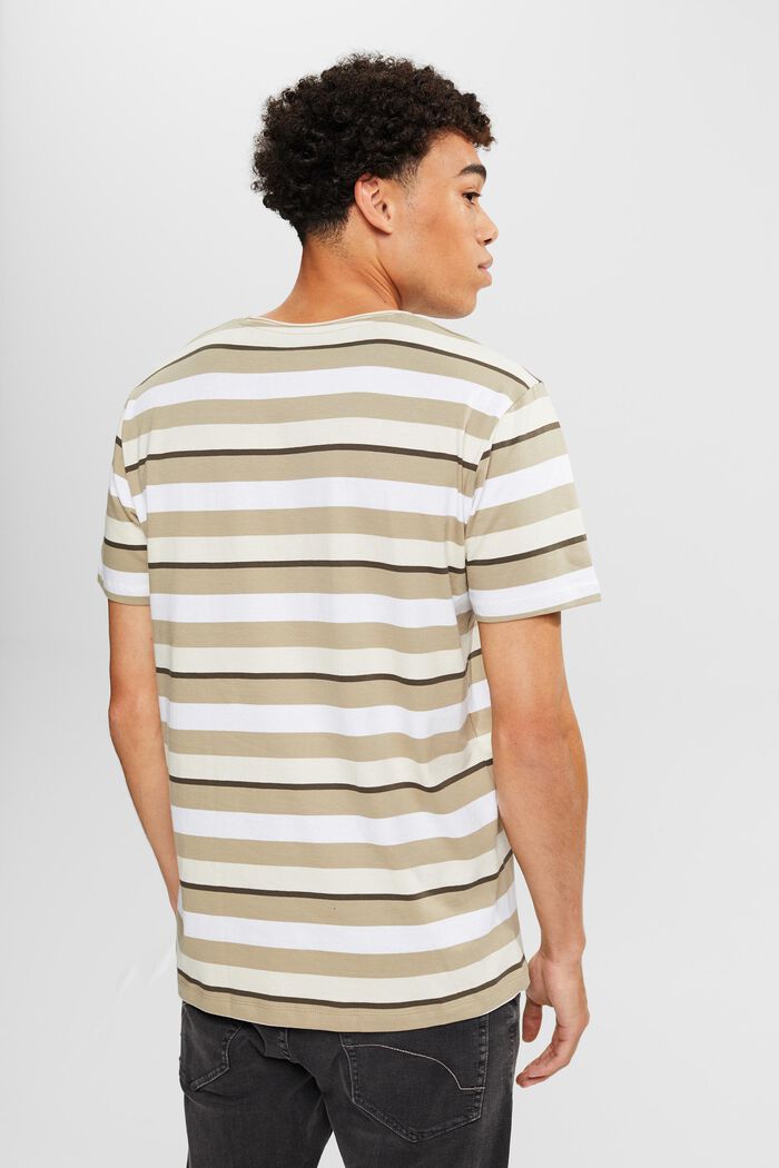 Jersey-T-shirt med striber, CREAM BEIGE, detail image number 3