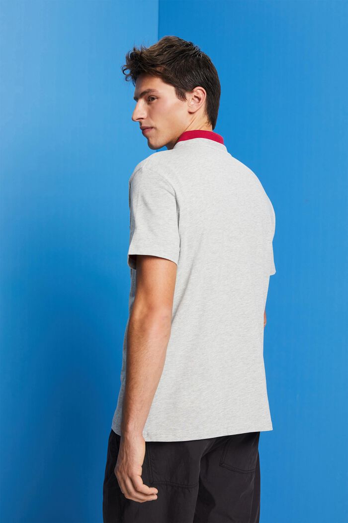 Jersey-T-shirt med printet lomme, LIGHT GREY, detail image number 3