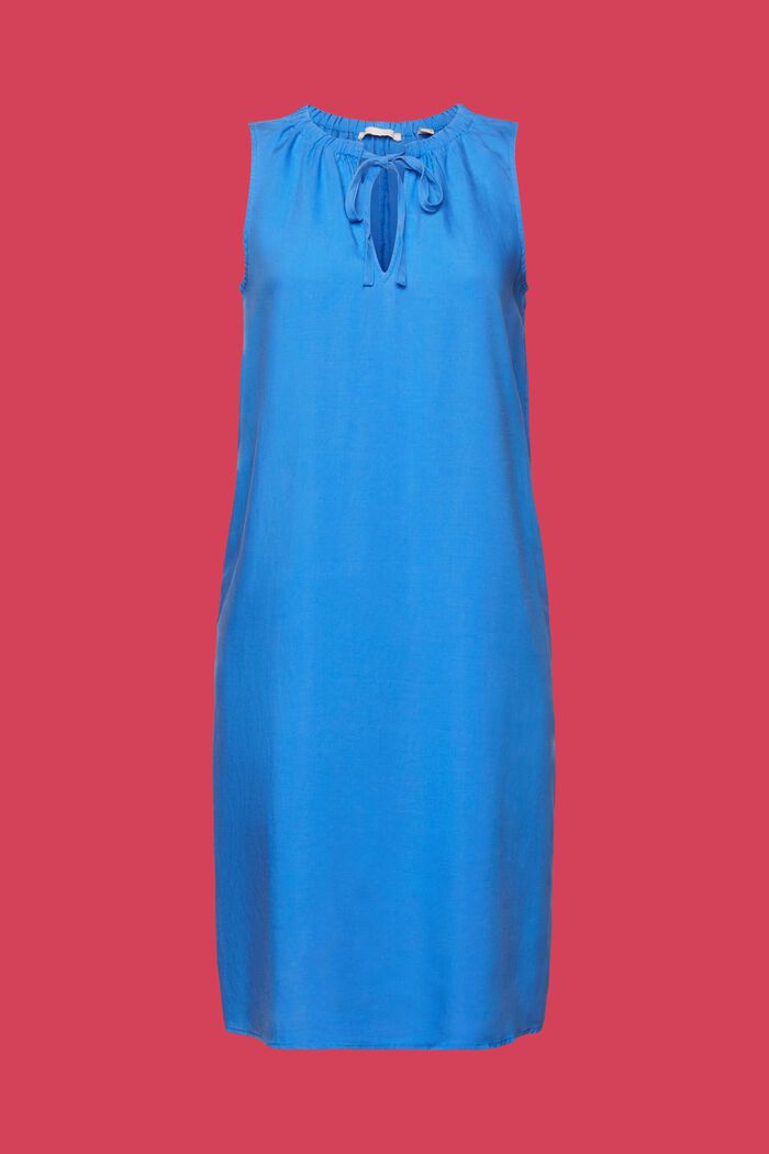 Ærmeløs kjole med elastisk krave, BRIGHT BLUE, detail image number 6