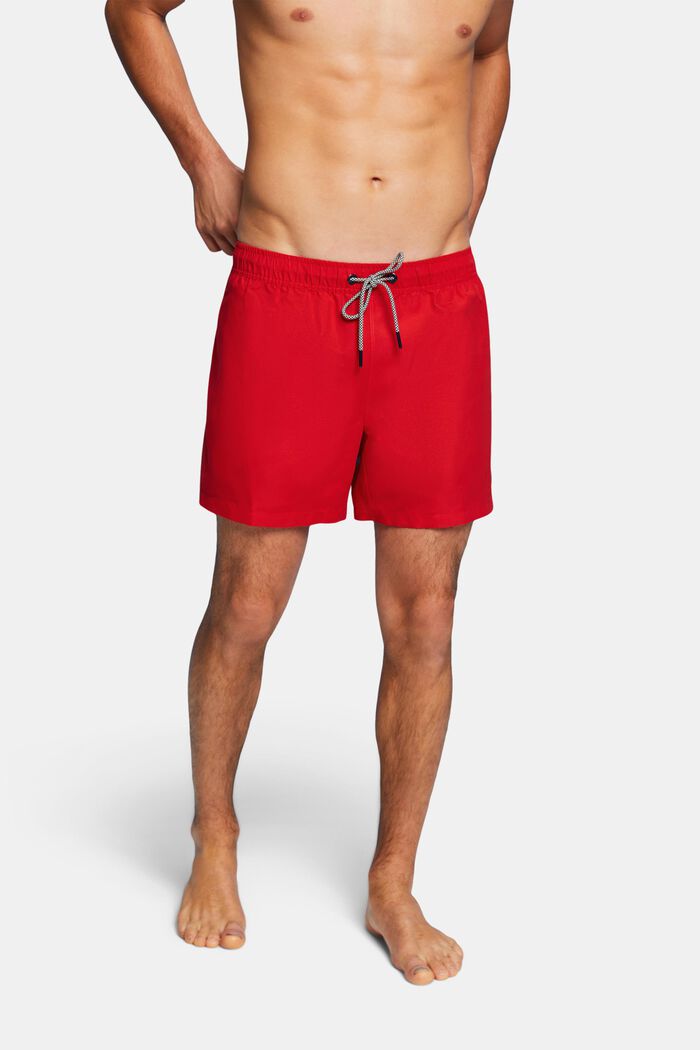 Beach shorts med elastisk linning, ORANGE RED, detail image number 0