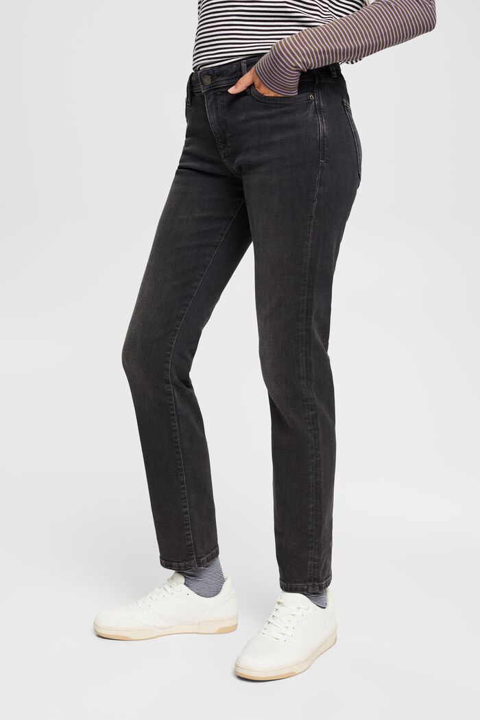 Jeans med vide ben, BLACK DARK WASHED, detail image number 0