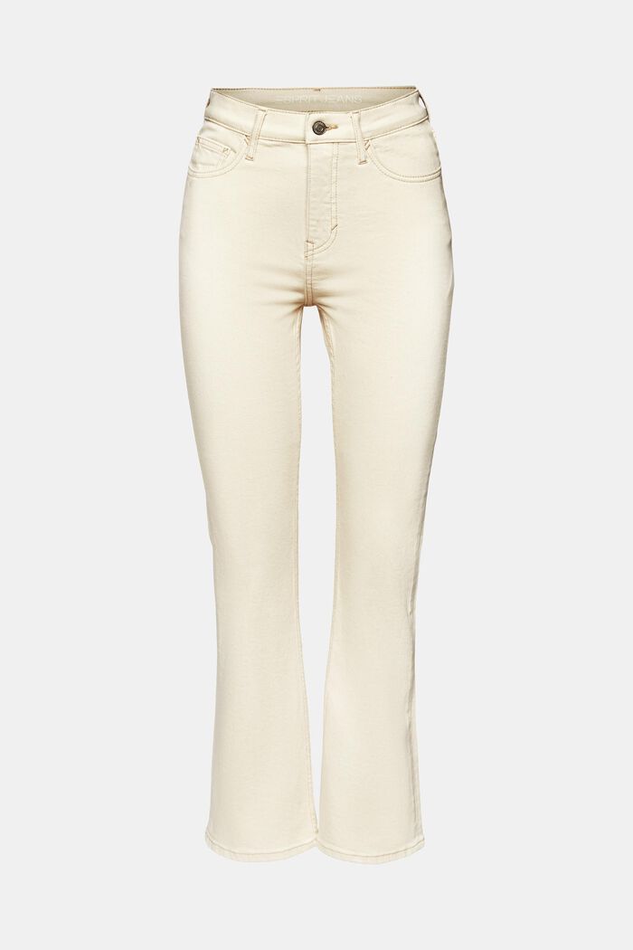 Retro-jeans med høj talje og vide ben, OFF WHITE, detail image number 6