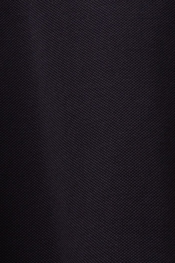 Poloskjorte i pimabomuldspique, BLACK, detail image number 5
