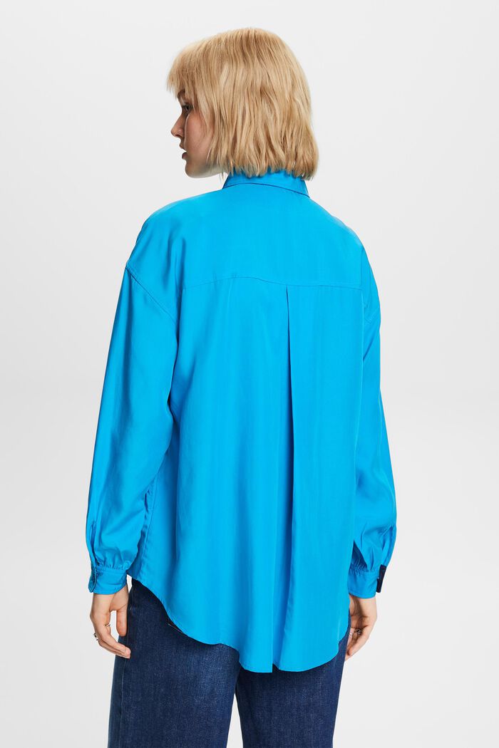Oversized skjortebluse, BLUE, detail image number 3