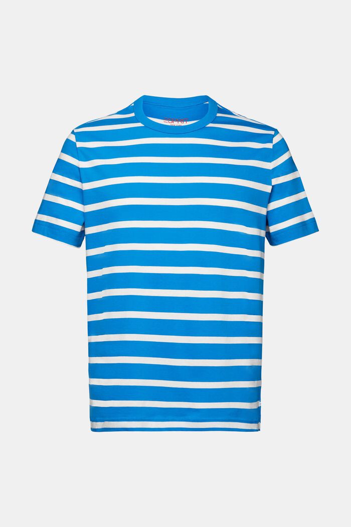 Stribet T-shirt i bomuldsjersey, BLUE, detail image number 7