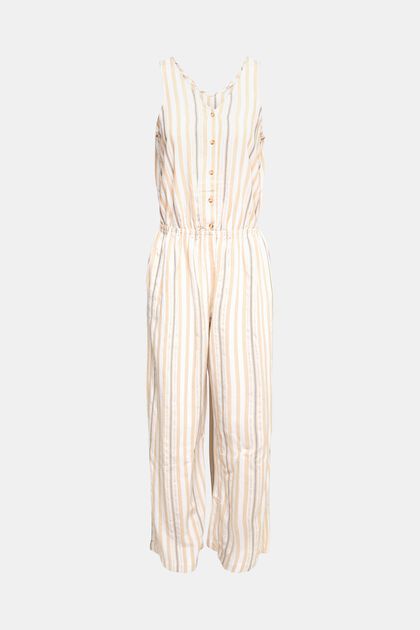 Stribet jumpsuit, WHITE, overview