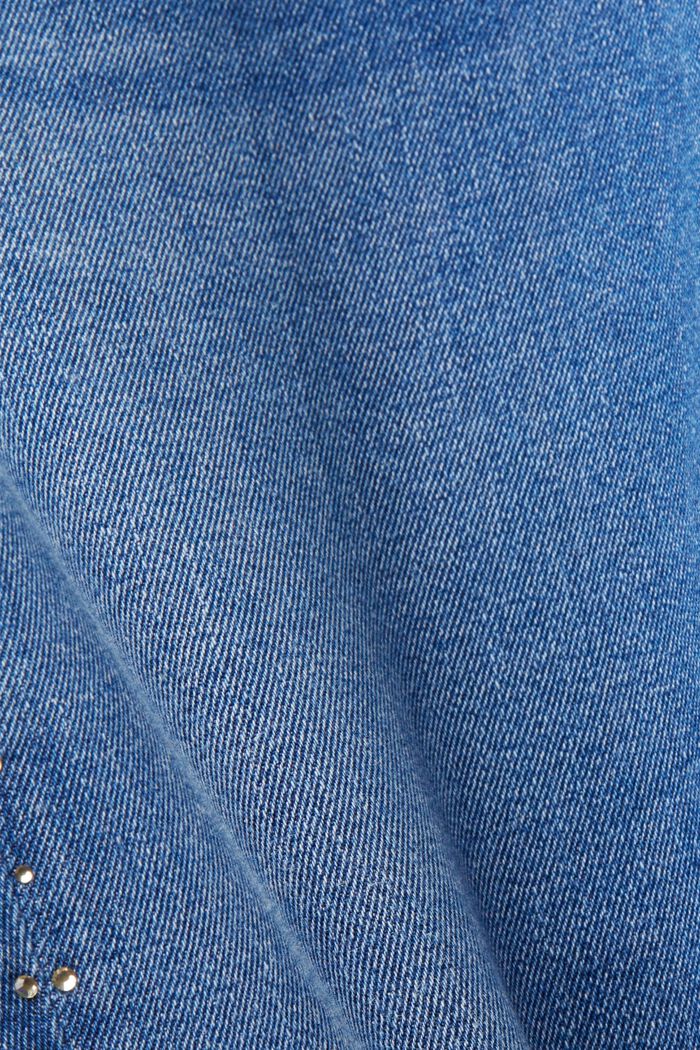 Udsmykkede skinny jeans med mellemhøj talje, BLUE MEDIUM WASHED, detail image number 6