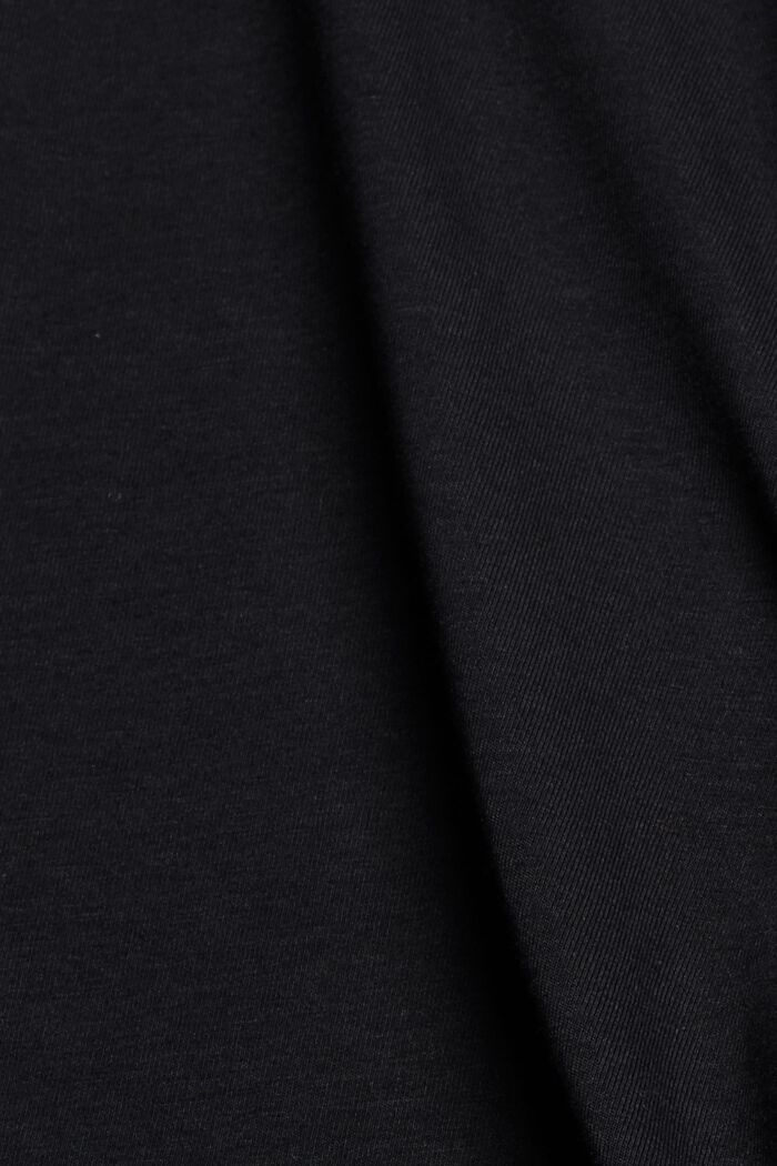 Jersey-shorts af økologisk bomuld, BLACK, detail image number 4