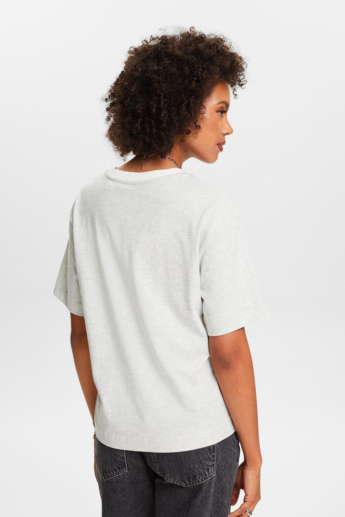 Melange-T-shirt med rund hals, ICE, detail image number 2